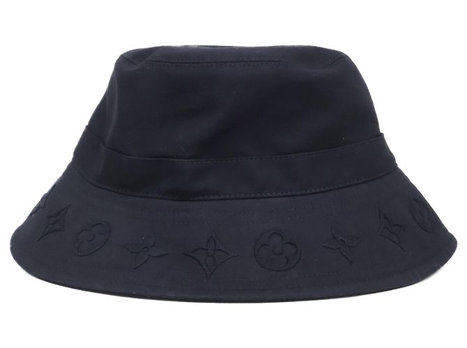 Louis Vuitton Bucket Hat aus schwarzer Baumwolle - Ansicht 4