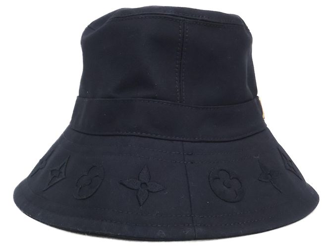 Louis Vuitton Bucket Hat aus schwarzer Baumwolle - Ansicht 5