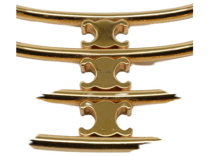 Céline Bracciale Rigido CELINE Triomphe Cage C2 Colore Oro da Donna - vista 7