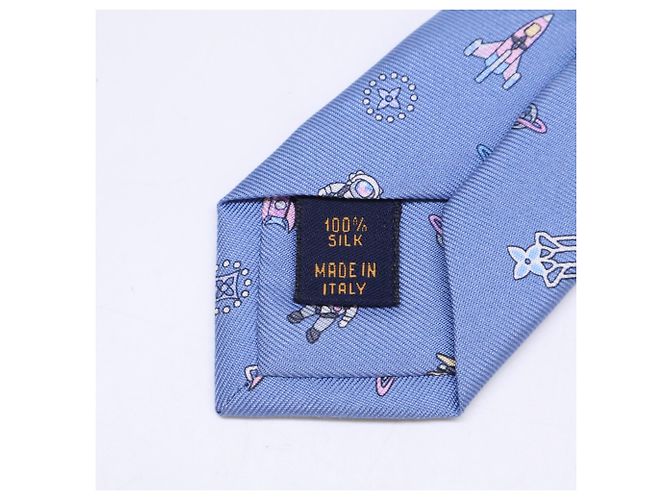 Cravate en soie bleu clair Louis Vuitton - vue 7