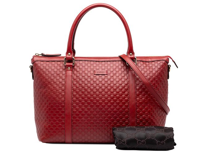 Bolso Joy Medium Microguccissima Gucci Rojo - vista 7