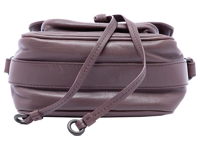 Bottega Veneta Mini Borsa a Tracolla con Patta in Nappa Intrecciato Viola - vista 3