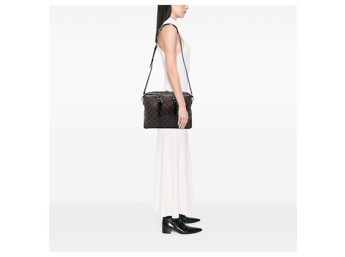 Louis Vuitton Brown Monogram Macassar Porte Documents Jour - vista 5
