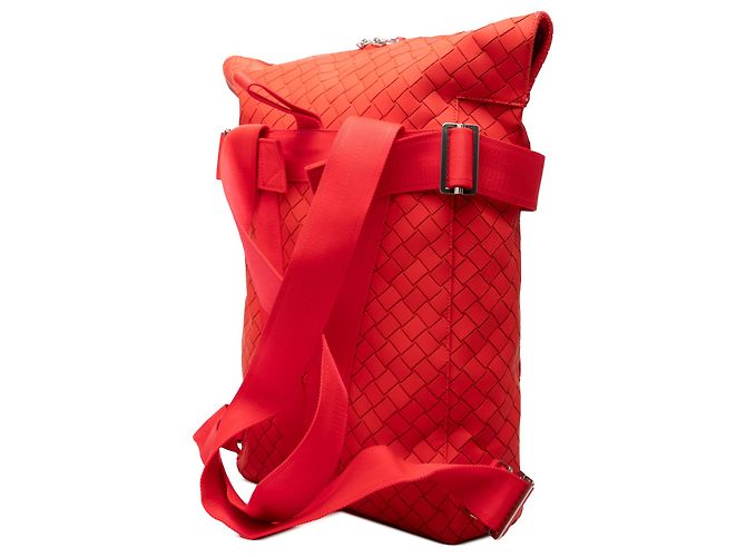 Bottega Veneta Red Rubber Intrecciato Buffer Backpack - view 2