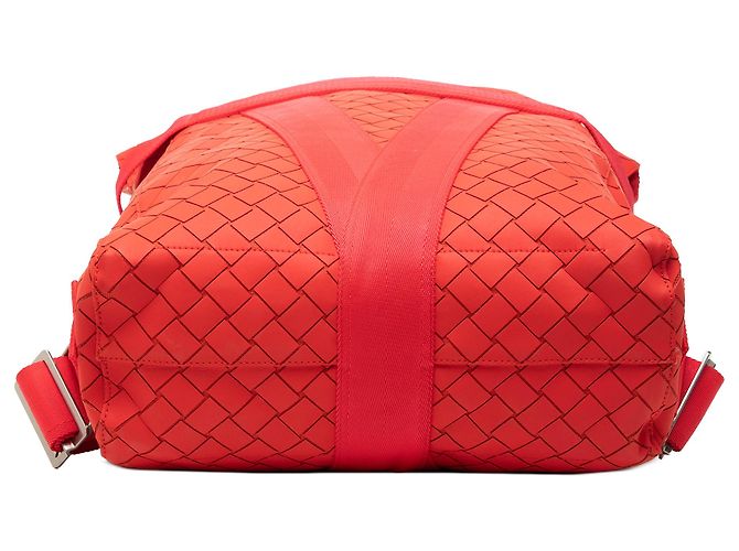 Bottega Veneta Red Rubber Intrecciato Buffer Backpack - view 3
