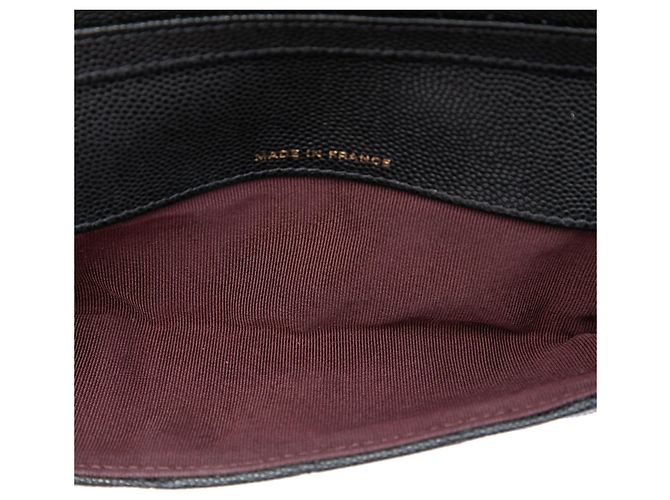 Estojo de óculos Chanel Black CC Quilted Caviar com corrente - vista 4