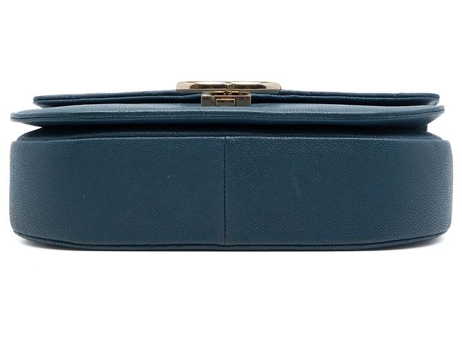 Chanel Blue Paris Cuba Medium Quilted Caviar Thread Around Flap - vista 3