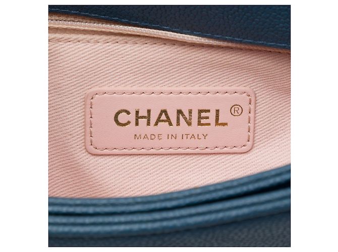 Chanel Blue Paris Cuba Medium Quilted Caviar Thread Around Flap - vista 5