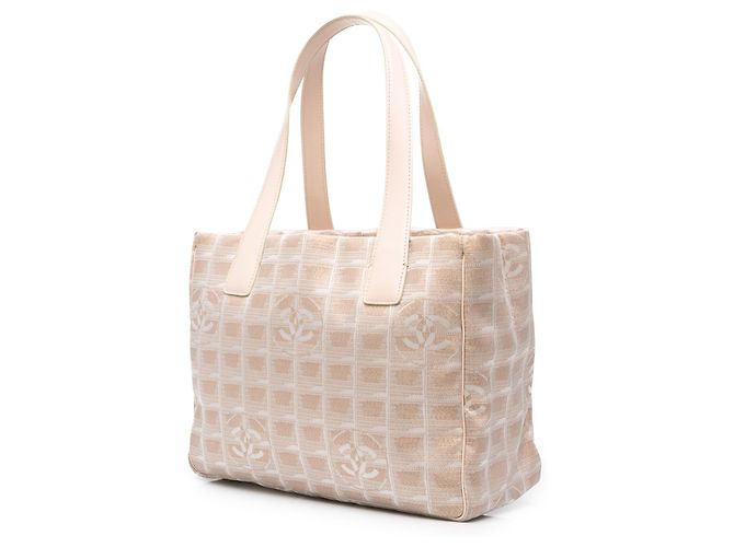 Borsa tote Chanel Beige New Travel Line in nylon - vista 2