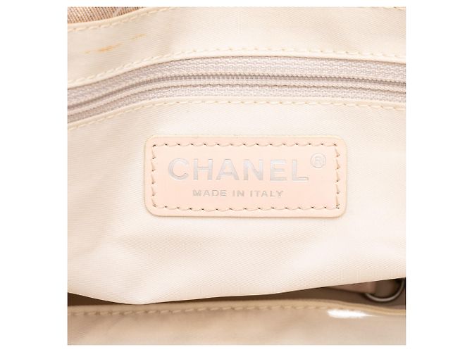Borsa tote Chanel Beige New Travel Line in nylon - vista 5