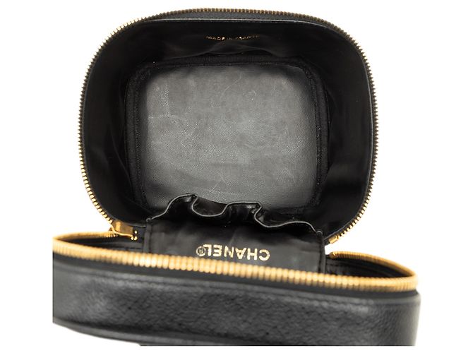 Chanel Black CC Caviar Vanity Case - Ansicht 4