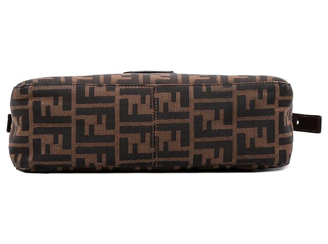 Borsa a tracolla Fendi Brown Zucca Canvas - vista 3