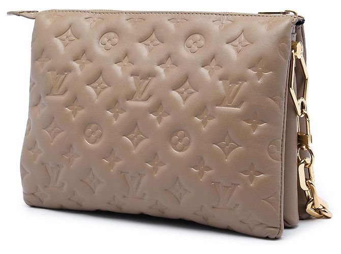 Louis Vuitton Brown Monogram Embossed Puffy Lambskin Coussin PM - vue 2
