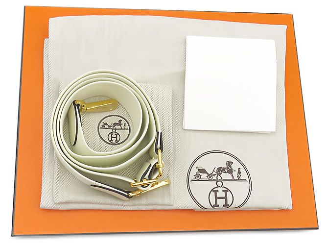 Hermès White Clemence Evelyne 23 - vue 6