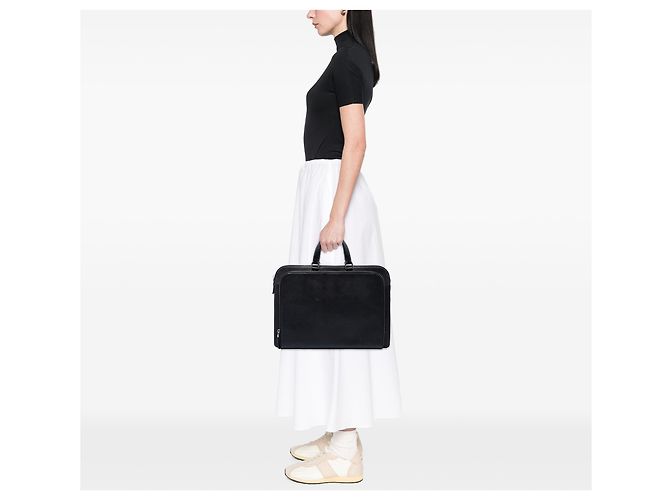 Mala de Negócios Prada em Saffiano Preto - vista 6