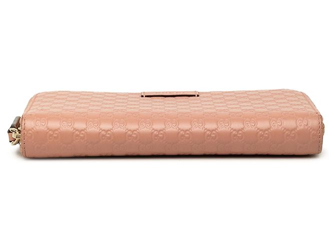 Gucci Pink Microguccissima Zip Around Long Wallet - view 3