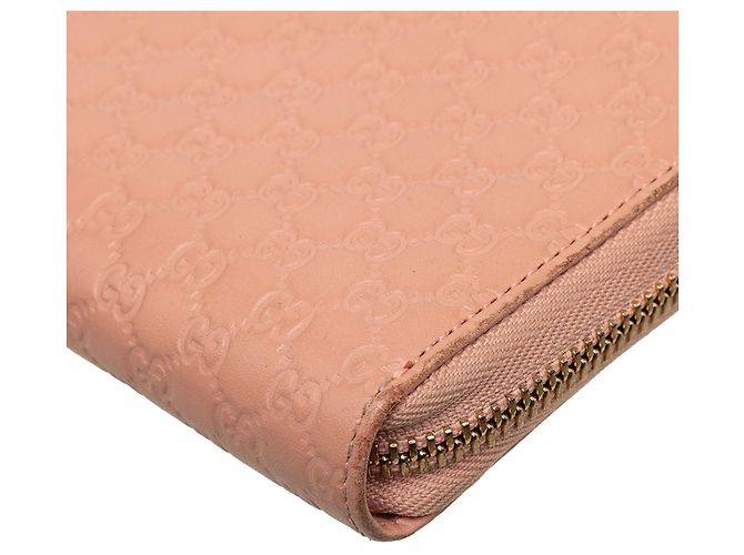 Gucci Pink Microguccissima Zip Around Long Wallet - view 7