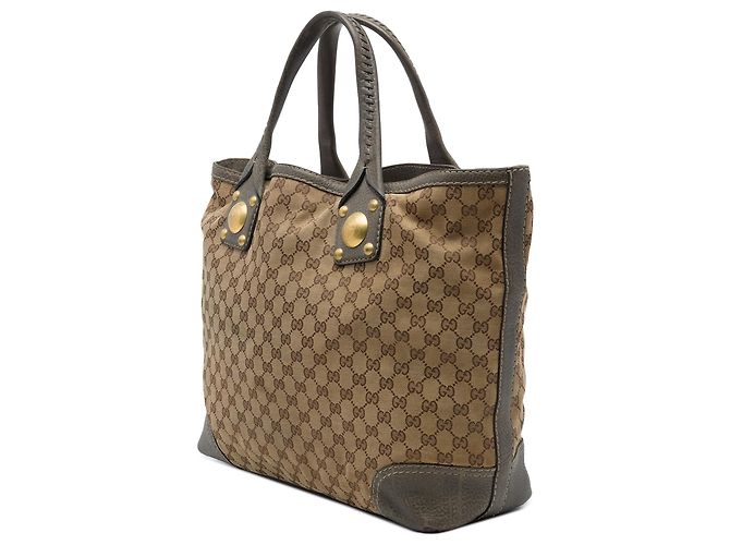 Gucci Sunset Tote aus beigem GG Canvas - Ansicht 2