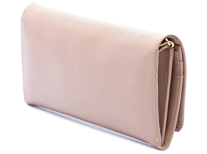 Prada Brown Saffiano Lux Wallet on Chain - view 2
