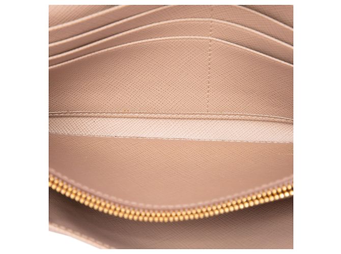 Prada Brown Saffiano Lux Wallet on Chain - view 4