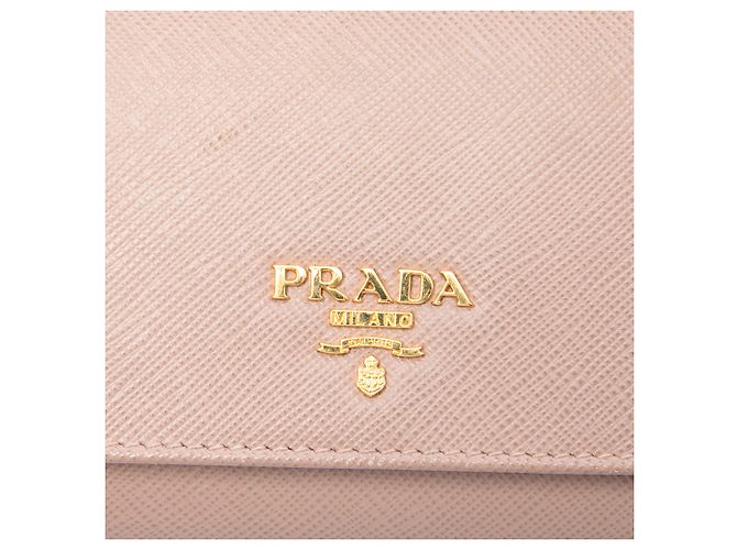 Prada Brown Saffiano Lux Wallet on Chain - view 5