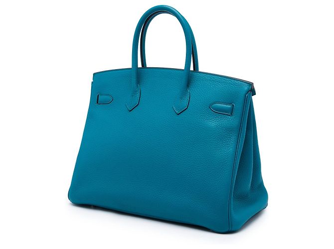 Hermès Blue Clemence Birkin Retourne 35 - vista 2