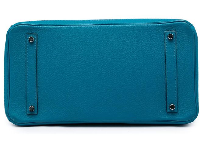 Hermès Blue Clemence Birkin Retourne 35 - vista 3