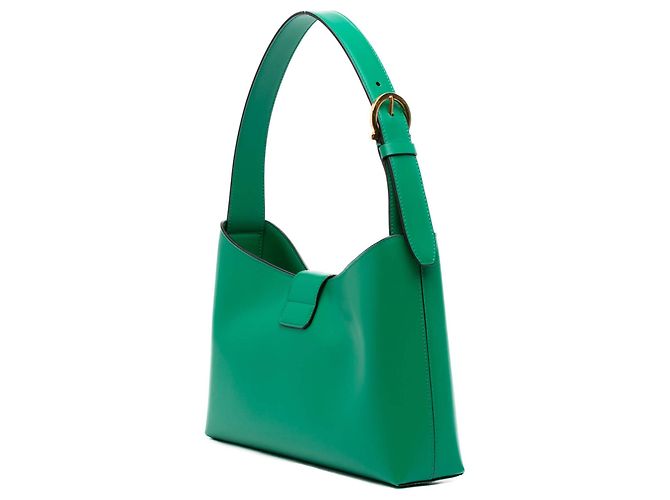 Salvatore Ferragamo Borsa a tracolla Ferragamo Gancini Trifolio in pelle verde - vista 2