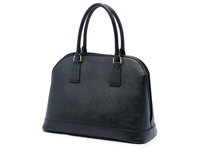 Prada Medium Saffiano Vernice Open Promenade Satchel Schwarz - Ansicht 2