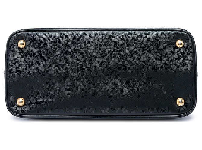 Prada Medium Saffiano Vernice Open Promenade Satchel Schwarz - Ansicht 3