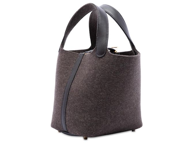 Hermès Brown Felt and Swift Picotin Lock 18 - vue 2