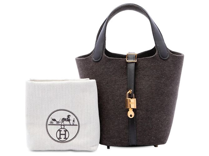 Hermès Brown Felt and Swift Picotin Lock 18 - vue 7
