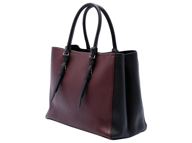 Prada Red Medium Bicolor City Calf Double Satchel - Ansicht 2