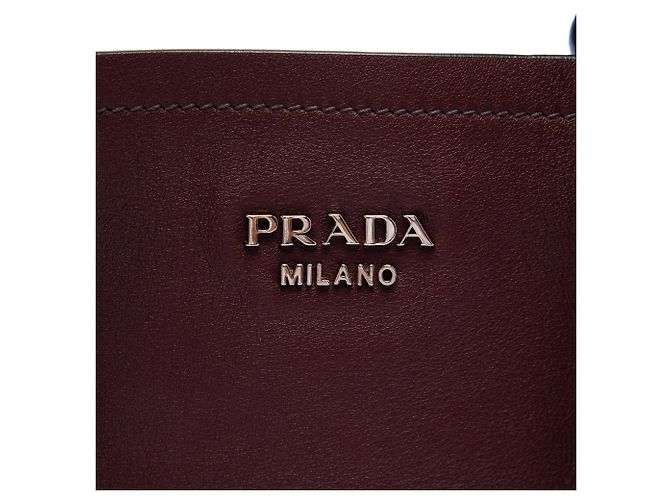 Prada Red Medium Bicolor City Calf Double Satchel - Ansicht 5