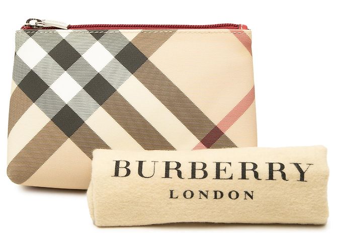 Burberry Nova Check Canvas Pouch Beige - Ansicht 7