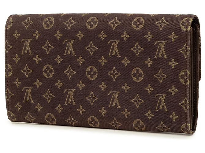 Louis Vuitton Brown Monogram Mini Lin Sarah Wallet Geldbörse - Ansicht 2