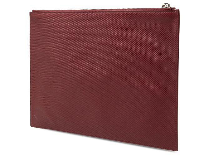 Clutch Marco Polo Bottega Veneta in vitello testurizzato rosso - vista 2