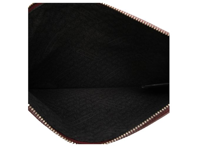 Clutch Marco Polo Bottega Veneta in vitello testurizzato rosso - vista 4