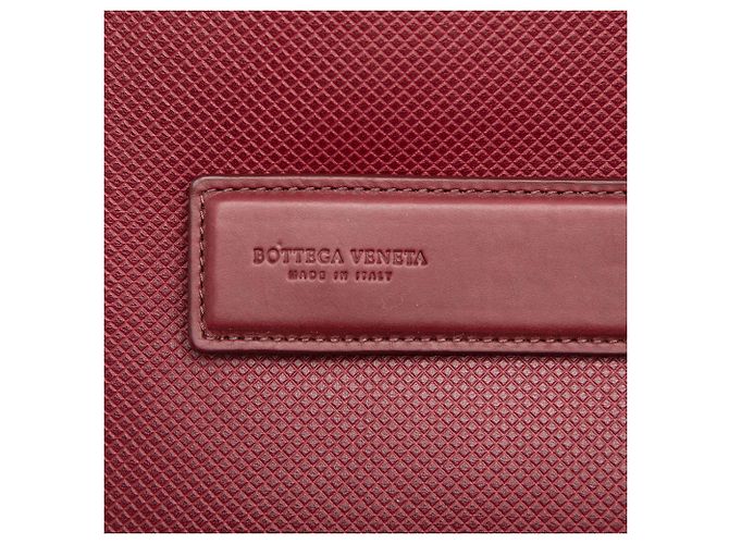 Clutch Marco Polo Bottega Veneta in vitello testurizzato rosso - vista 5