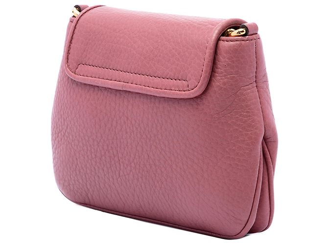 Gucci 1973 Piccola Borsa a Tracolla in Vitello Rosa con Catena - vista 2