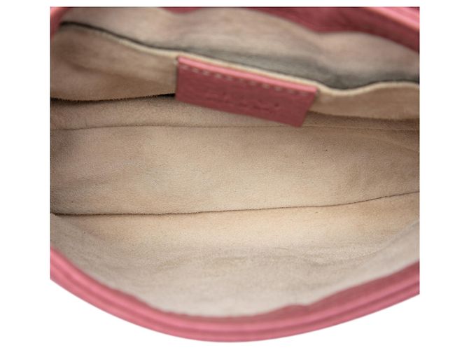 Gucci 1973 Piccola Borsa a Tracolla in Vitello Rosa con Catena - vista 4