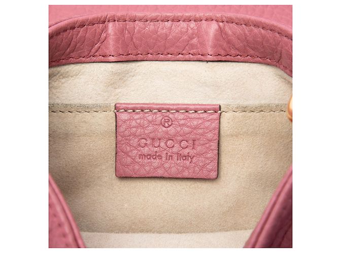 Gucci 1973 Piccola Borsa a Tracolla in Vitello Rosa con Catena - vista 5