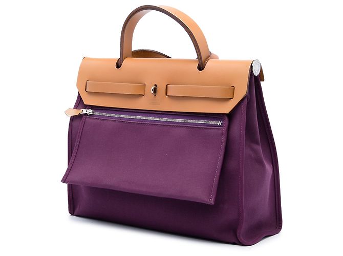 Hermès Purple Toile Verso Herbag Zip 31 - vista 2