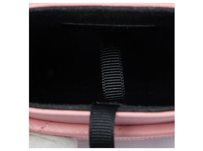 Chanel Rosa CC Stepplack-Lammleder Handyhalter mit Kette - Ansicht 4