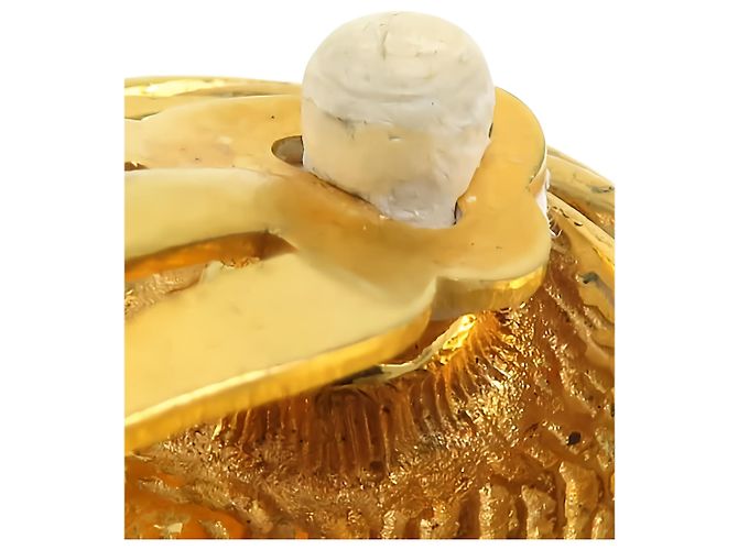 Orecchini a clip rotondi intrecciati Chanel Gold CC placcati oro - vista 6