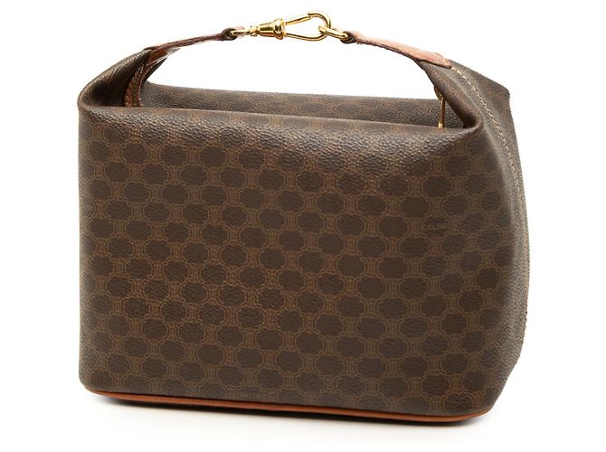 Céline Celine Brown Macadam Coated Canvas Handtasche - Ansicht 2