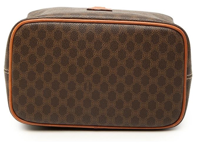 Céline Celine Brown Macadam Coated Canvas Handtasche - Ansicht 3