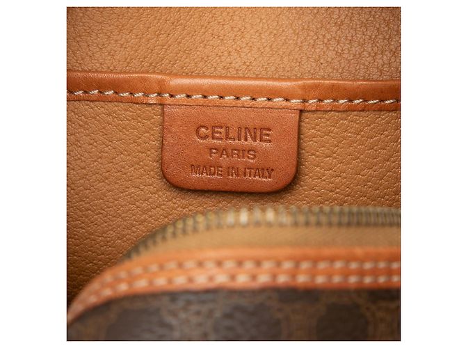 Céline Celine Brown Macadam Coated Canvas Handtasche - Ansicht 5
