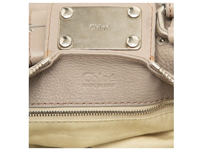 Bolso de mano Chloé Paddington en piel gris - vista 5