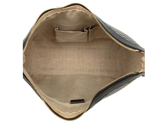 Gucci Margaux Schultertasche in schwarzem Microguccissima - Ansicht 4